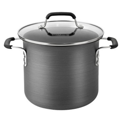 Calphalon Kitchen Essentials 6 Quart Hard Anodized Stock Pot - Black
