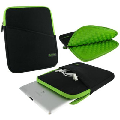 roocase Bubble Neoprene Sleeve Carrying Tablet Protective Case Cover for Apple iPad Air / iPad 4 3 2, Neon Green / Black