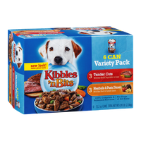 Kibbles 'n Bits 6 Can Variety Pack Tender Cuts & Meatballs & Pasta Dinner - 6 CT