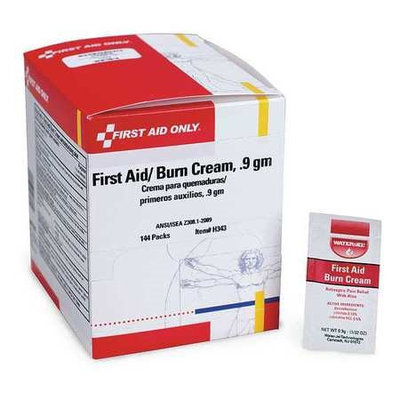 First Aid Only Burn Cream (Application: Burn Relief, Size: 0.9g, Box Package Type). Model: H343GR