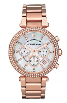 Michael Kors 'Parker' Chronograph Bracelet Watch Rose Gold