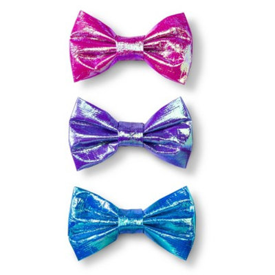Fantasia Accessories Girls' 3-Pack Foil Bow Clips