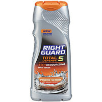 Right Guard Total Defense 5 5-in-1 Deodorizing Body Wash Power Scrub