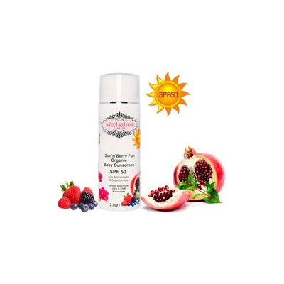 Sweetsation Therapy Sun'n'Berry Fun Organic Baby Sunscreen SPF 50, with Antioxidants & Superberries 3.3oz