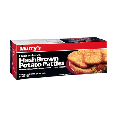 Murry's Heat-n-Serve HashBrown Potato Patties - 18 CT