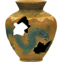 Blue Ribbon Exotic Environments Oriental Vase Aquarium Ornament