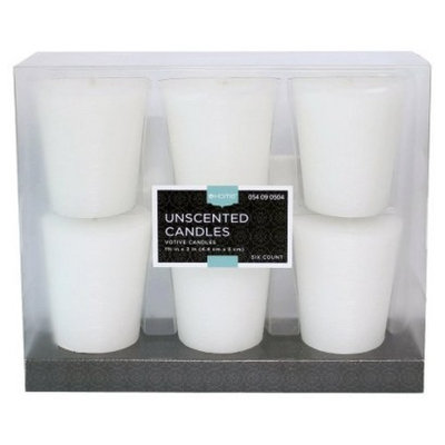 Pacific Trade Target Home Unscented White Wax Votive Candles 6-pk.