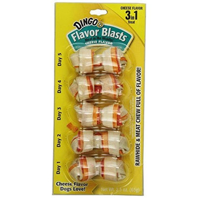 Dingo Mini Flavor Blasts Bones, Cheese Flavor, 5-Count (P-34151)