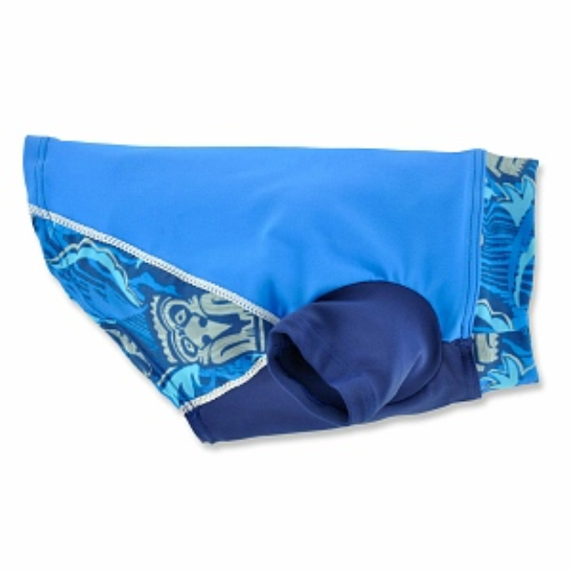 PlayaPup Dog Sun Protective Lightweight Shirt (UPF 50+), Tiki Cobalt, X-Small, 1 ea