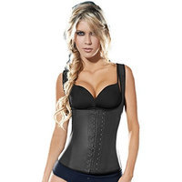 Ann Chery Women's latex full Vest,M/34,Black
