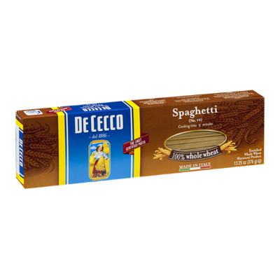 De Cecco Spaghetti 100% Whole Wheat