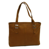 Piel Leather Ladies Laptop Tote in Saddle