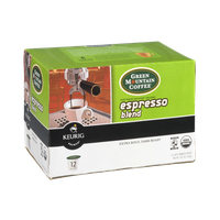 Green Mountain Coffee Keurig Brewed Espresso Blend Extra Bold, Dark Roast K-Cups - 12 PK