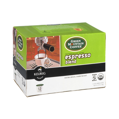 Green Mountain Coffee Keurig Brewed Espresso Blend Extra Bold, Dark Roast K-Cups - 12 PK