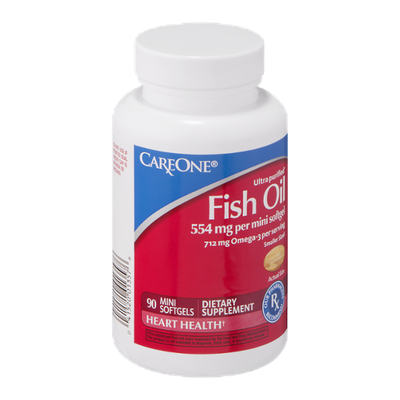 CareOne Ultra Purified Fish Oil Mini Softgels 554 mg - 90 CT
