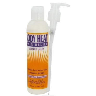 Body Heat Vanilla Rub Aloe Life 7 oz Liquid