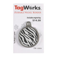 TagWorksA Painted Zebra ID Tag