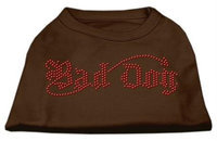 Ahi Bad Dog Rhinestone Shirts Brown XS (8)