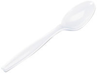 Dixie TH217 Plastic Tableware, Heavyweight Teaspoons, White, 1000/Carton