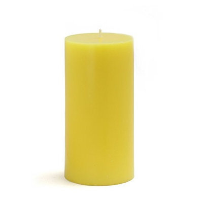 Zest Candle CPZ-082-12 3 x 6 in. White Pillar Candles-12pcs-Case - Bulk