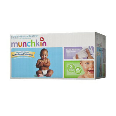 Munchkin Super Premium Diapers Box Pack - Size 3 (96 Count)