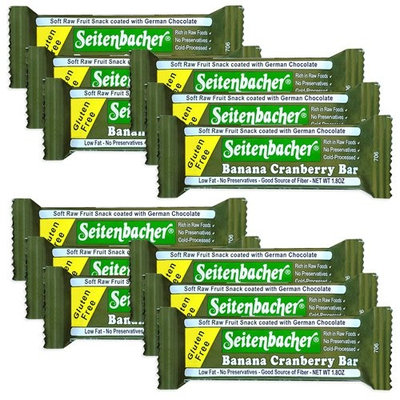 Seitenbacher Gluten Free Banana Cranberry Bar, 1.8-Ounce Bars (Pack of 12)