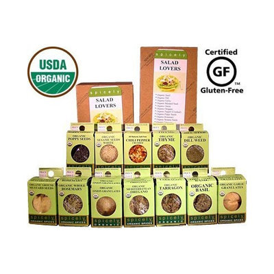 Spicely Organic Spices Gift Set Salad Lovers 12-box Sampler .... Low Rate Shipping
