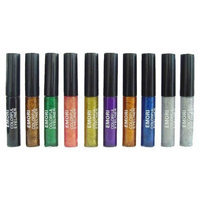 Emori TM Diamond Glitter & Shimmer Style 10 Piece Liquid Eyeliner Eyeshadow Color Set + Microfiber Pouch Bag
