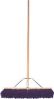 Birdwell Cleaning Products Stiff Poly Contractors Broom Blue 24 Inch