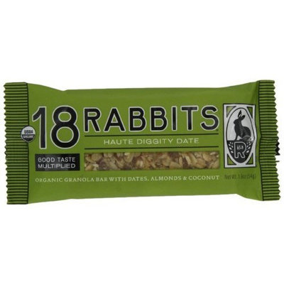 18 Rabbits Haute Diggity Date, Organic Granola Bar, 1.9-Ounce Bars (Pack of 12)