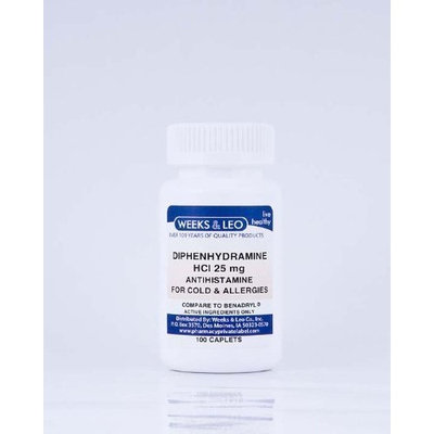 Philips Allergy Relief Tablets (Benadryl Generic) -Di-Phenhydramine 25 mg 100s