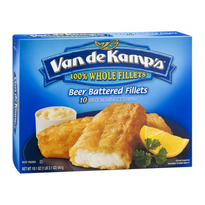 Van de Kamp's Fillets Beer Battered - 10 CT