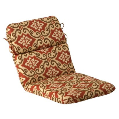Pillow Perfect Outdoor Chair Cushion - Tan/Orange Geometric