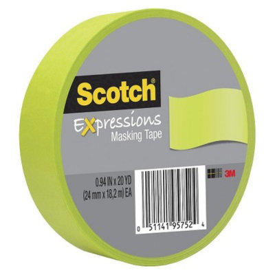 Scotch Washi Masking Tape Green 20yds