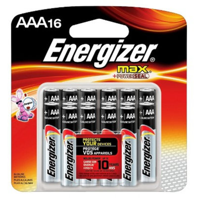 Energizer Max AAA Batteries 16 Count (Brick Pack)