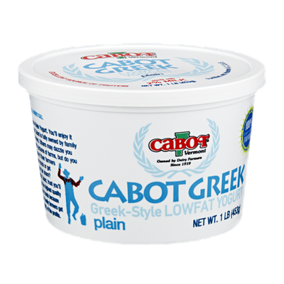 Cabot Plain 2% Milk Greek-Style Lowfat Yogurt