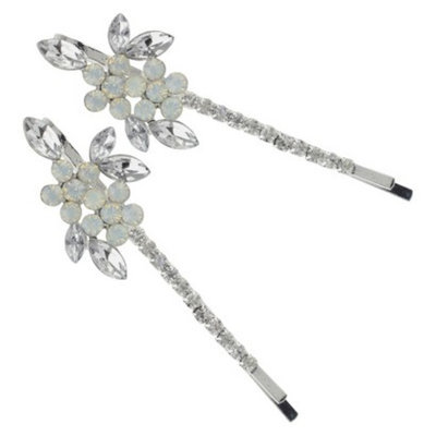 Roman & Sunstone Social Gallery by Roman Bobby Pin Crystal - Silver/Clear