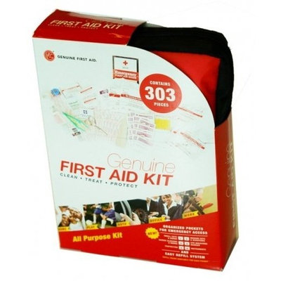 Genuine First Aid Kit, Soft Case, 303-piece Kit