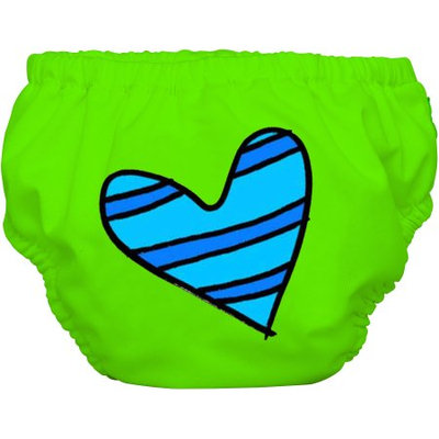 Winc Design Limited Charlie Banana Extraordinary Training Pants, Blue Petit Coeur on Green
