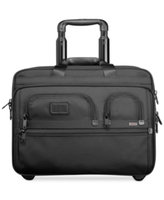 Tumi - Alpha Travel & Business Tumi Alpha Travel and Business Deluxe Wheeled Brief with Laptop Case - Black