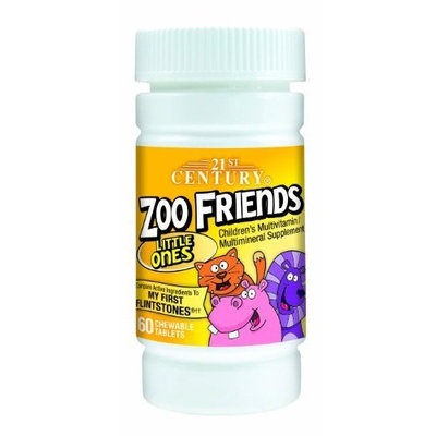 21st Century Zoo Friends Little Ones Chewable Tablets, 60-Count (Pack of 2)