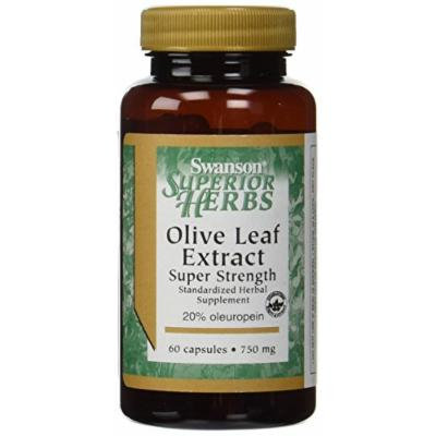 Swanson Super Strength Olive Leaf Extract 750 mg - 60 Caps (2 Pack)