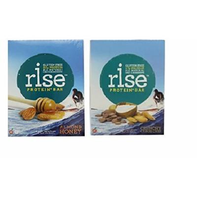RiseBar: Protien Bundle-Almond Honey Box of 12 + Crunchy Carob Chip Box of 12