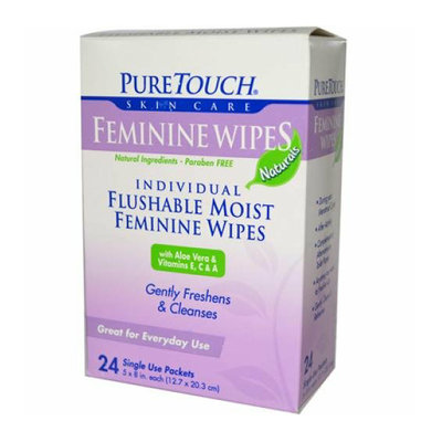 Puretouch Skin Care Puretouch Feminine Wipes Flushable 24 Wipes