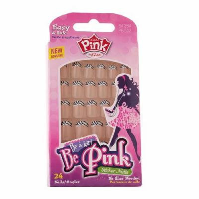 Pink by Kiss Be Pink Sticker Nails, Dazzlin' 1 set by AB