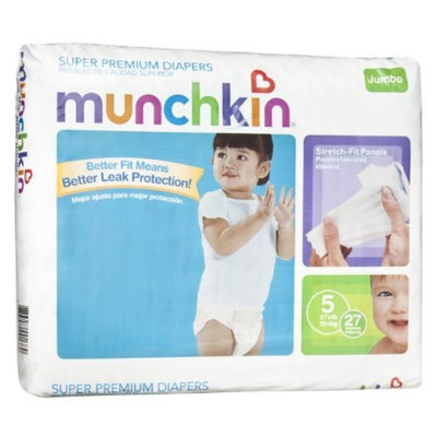 Munchkin Super Premium Diapers Jumbo Pack - Size 5 (27 Count)