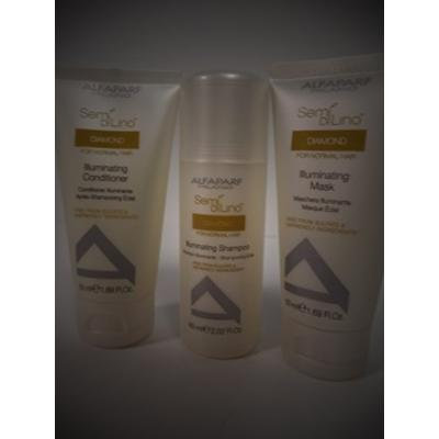 Alfaparf Organic Semi Di Lino Illuminating Mask, Shampoo & Conditioner Trio Trial Size Set 1.69 oz & 2.02 oz