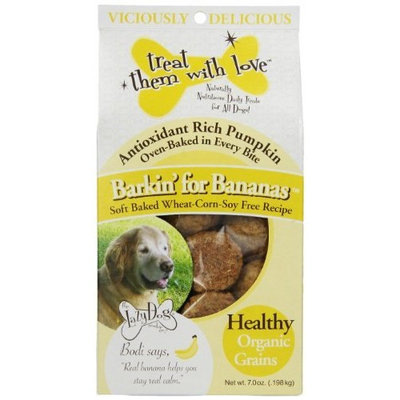 The Lazy Dog Cookie Co Inc Barkin' for Bananas, 7 Ounce Boxes (Pack of 3)