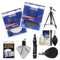 Hoya 52mm NXT (HMC UV + Circular Polarizer) Multi-Coated Glass Filters with Tripod + Accessory Kit