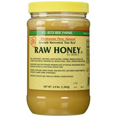 YS Eco Bee Farms RAW HONEY - Raw, Unfiltered, Unpasteurized - Kosher (3 Lb (2 Pack))